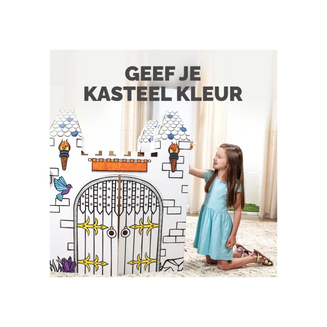 Kartonnen Kasteel XL Bankers Box Play inkleurbaar
