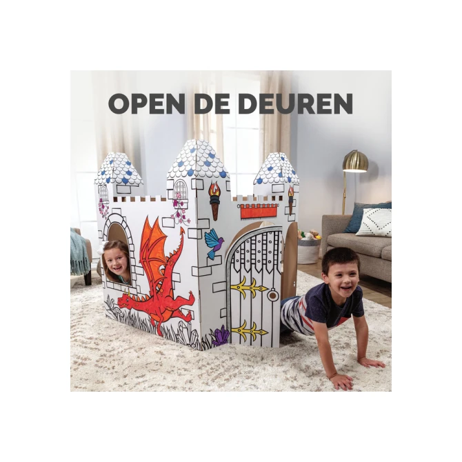 Kartonnen Kasteel XL Bankers Box Play inkleurbaar