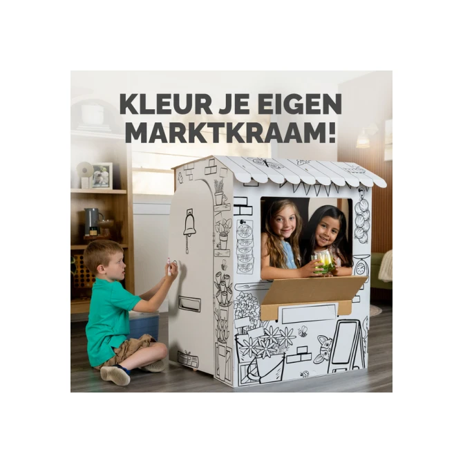 Kartonnen Marktkraam XL Bankers Box Play inkleurbaar