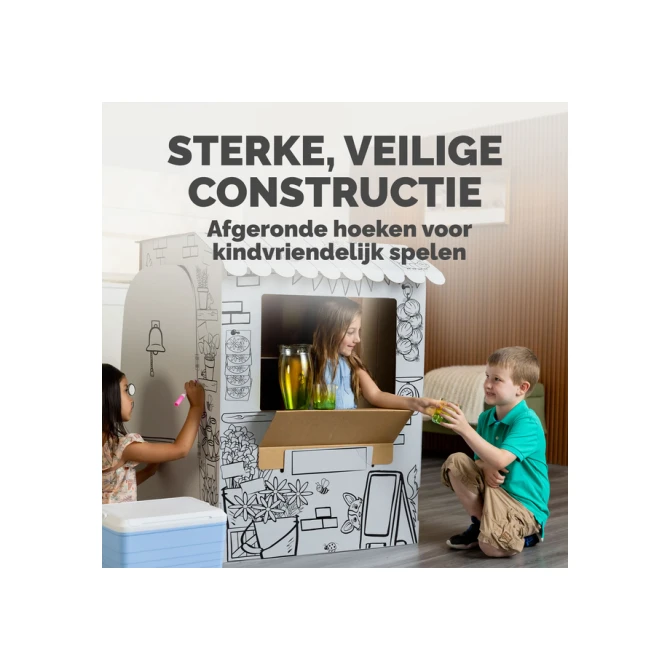 Kartonnen Marktkraam XL Bankers Box Play inkleurbaar