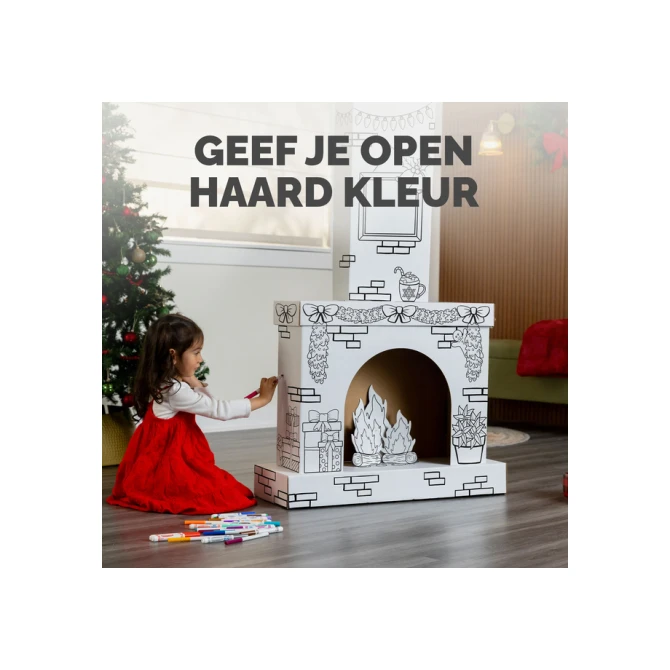Kartonnen Openhaard XL Bankers Box Play inkleurbaar
