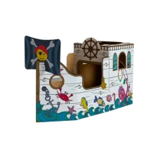 Kartonnen Piratenschip XL Bankers Box Play inkleurbaar