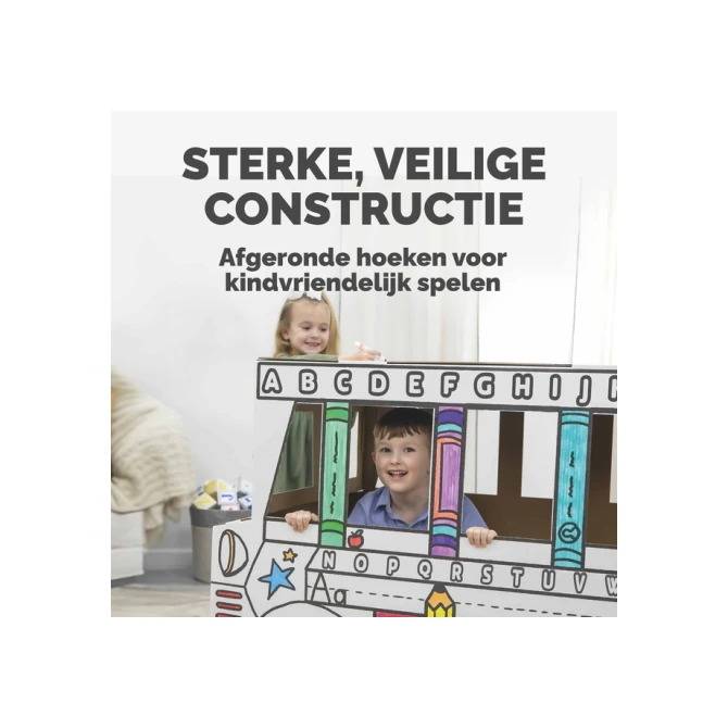 Kartonnen Speelbus Bankers Box Play inkleurbaar