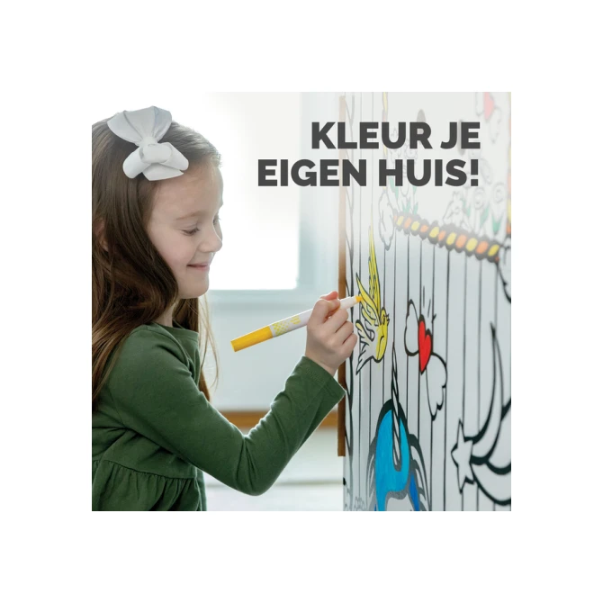 Kartonnen speelhuis XL Eenhoorn Bankers Box Play inkleurbaar