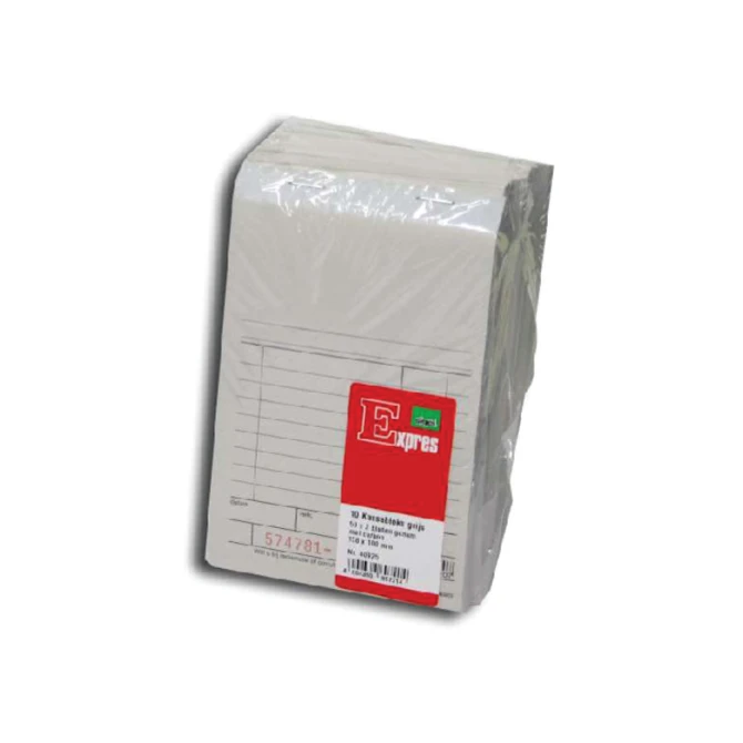 Kassablok Expres met carbon SI-40925 150x110mm 2x50 blad grijs