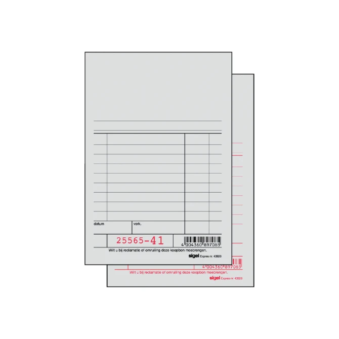 Kassablok Expres SI-40920 150x100mm 50x2vel