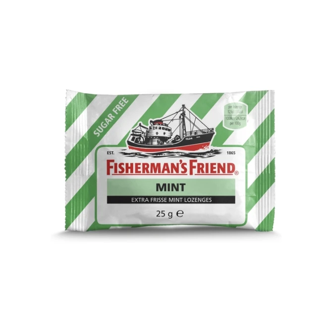 Keelpastilles Fisherman's Friend mint suikervrij zak 25 gram