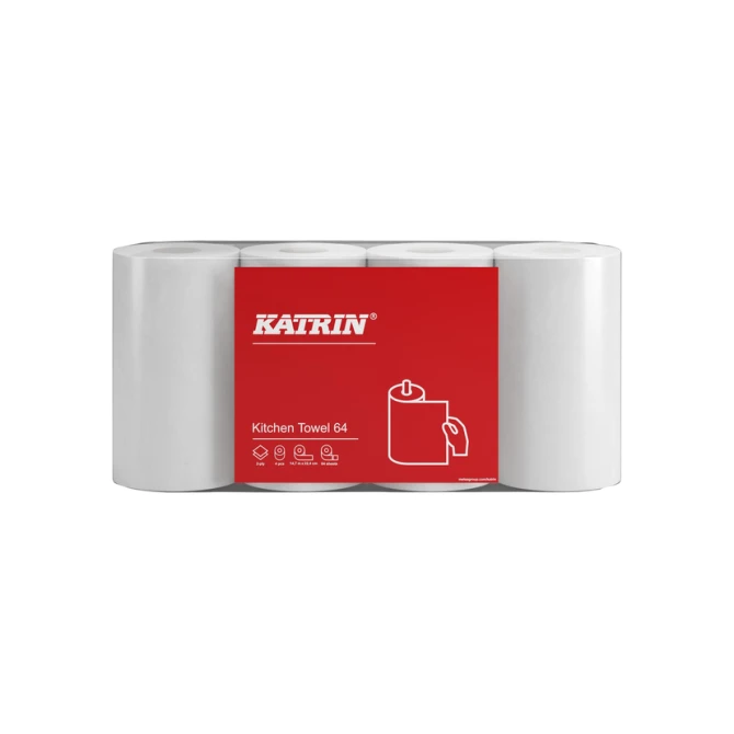 Keukenrol Katrin 2-laags 64 vel wit 87075