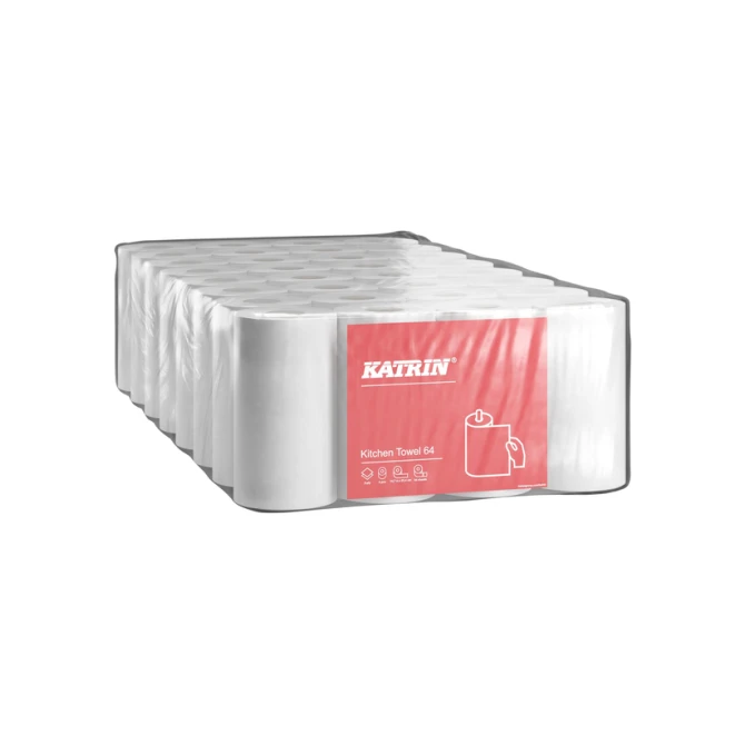 Keukenrol Katrin 2-laags 64 vel wit 87075
