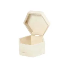 Kistje Creativ Company zeshoek 12x7cm triplex
