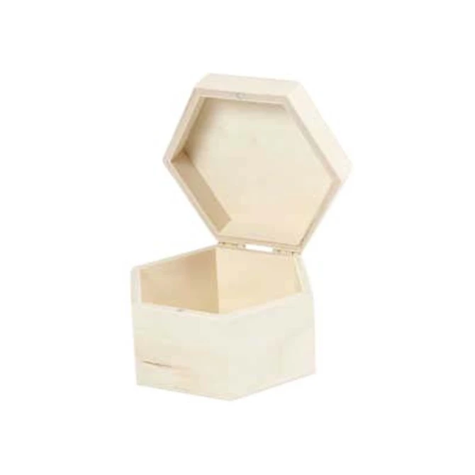 Kistje Creativ Company zeshoek 12x7cm triplex