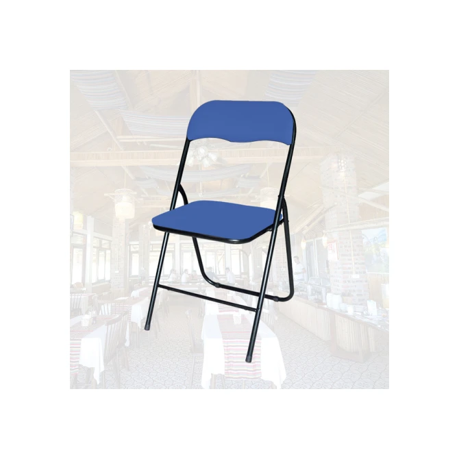 Klapstoel BRASQ FC100 blauw-zwart            
