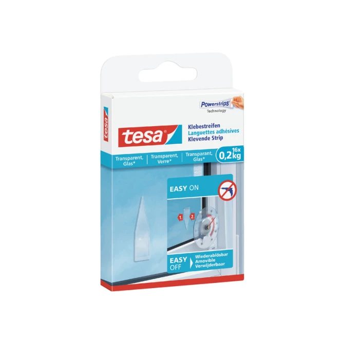 Kleefstrips tesa® dubbelzijdig transparant 0,2kg 16 stuks 16 stuks