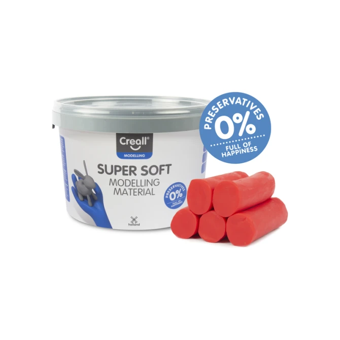 Klei Creall supersoft rood 1750gram