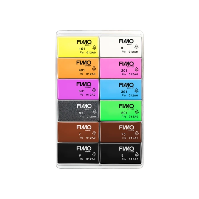 Klei Fimo effect colour pak à 12 neon kleuren