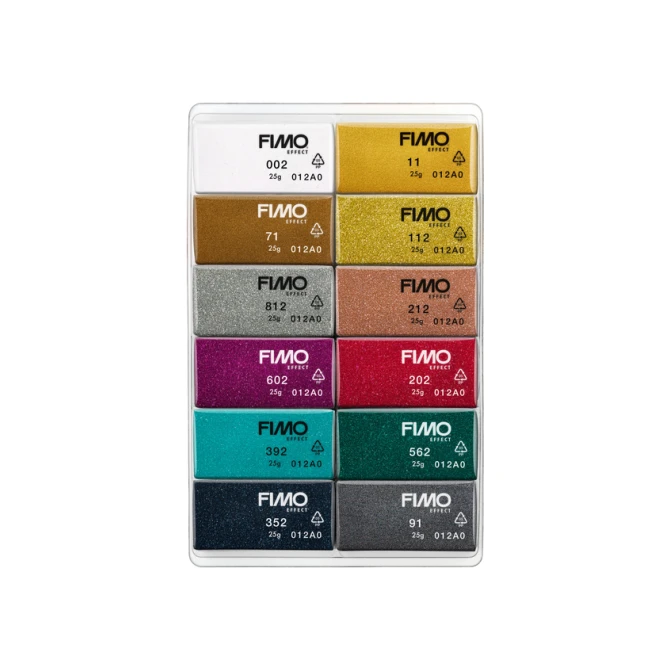 Klei Fimo effect colour pak à 12 sparkelende kleuren