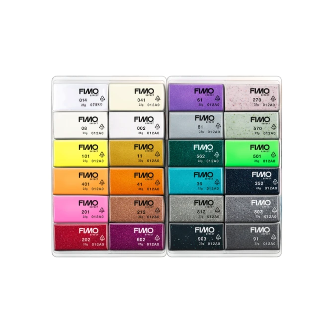 Klei Fimo  effect colour pak à 24 kleuren