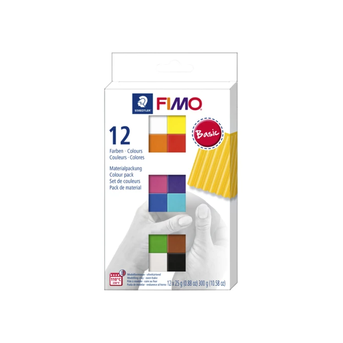 Klei Fimo  soft colour pak à 12 basis kleuren