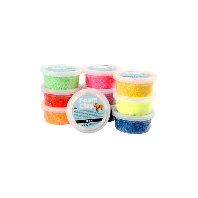 Klei Foam Clay basic 10 x 35gr 10 kleuren