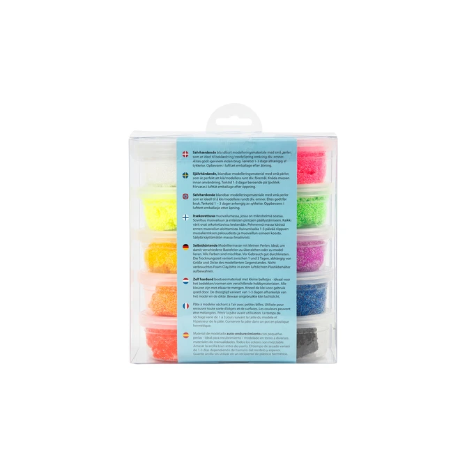 Klei Foam Clay basic 10 x 35gr 10 kleuren