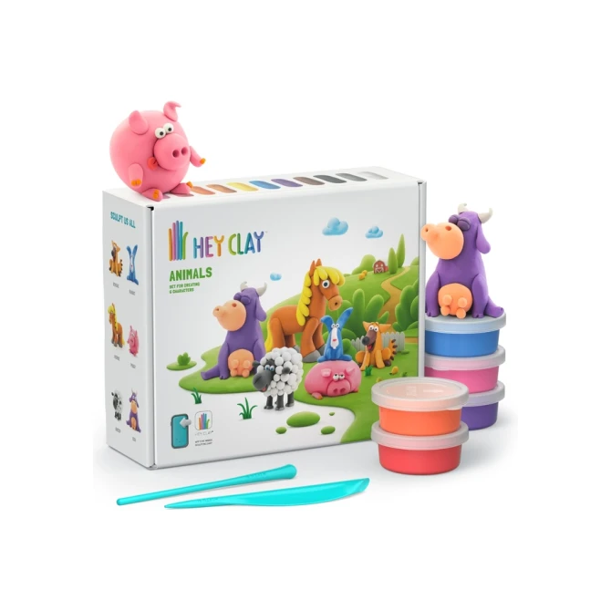 Klei Hey Clay dieren set à 15 delen