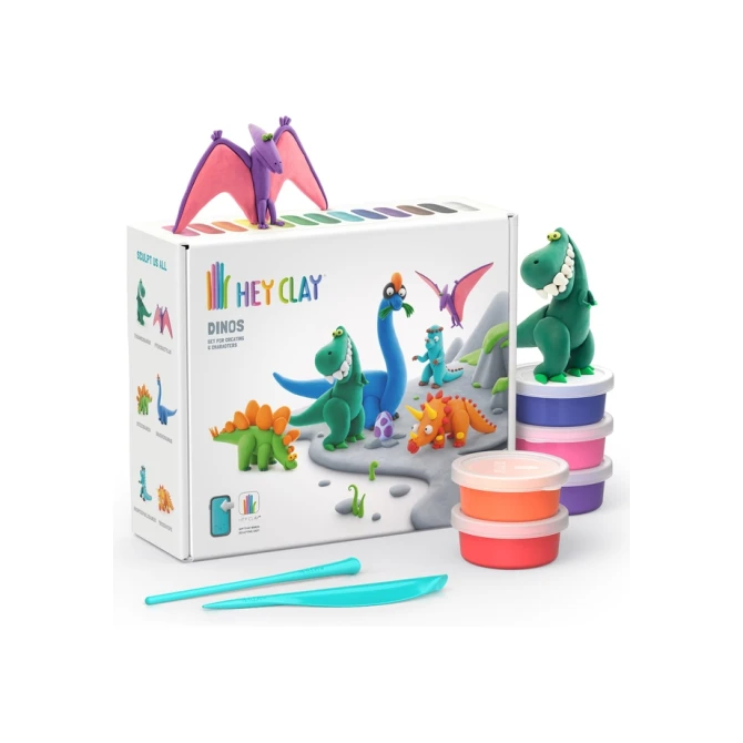 Klei Hey Clay dinos set à 15 delen