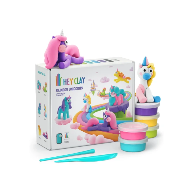 Klei Hey Clay eenhoorn set à 15 delen