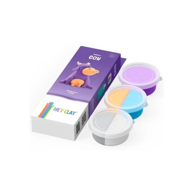 Klei Hey Clay koe set à 3 delen