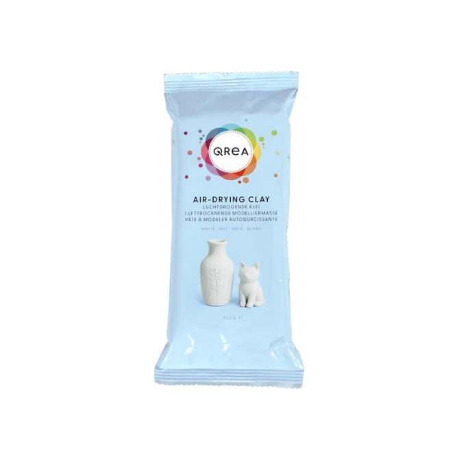 Klei Qrea luchtdrogend wit 500 gram