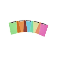 Klembord MAUL A4 staand transparant PS neon blauw