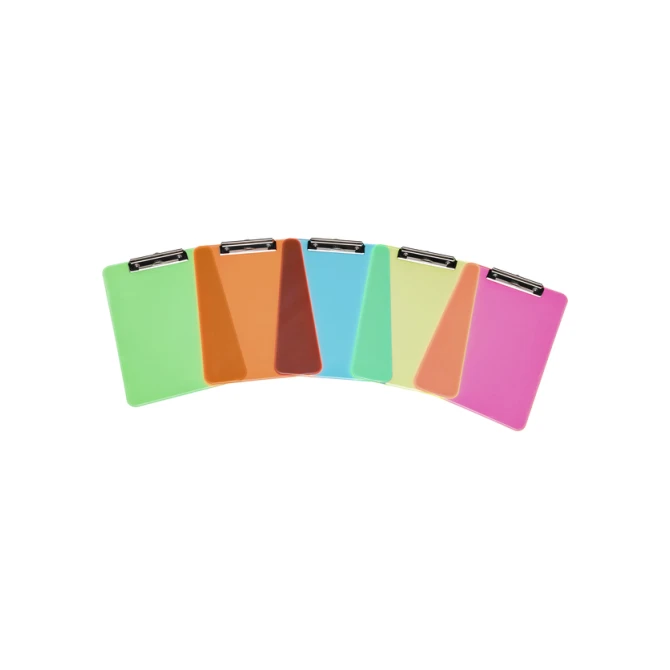 Klembord MAUL A4 staand transparant PS neon blauw
