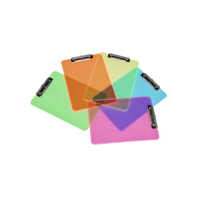 Klembord MAUL A4 staand transparant PS neon blauw