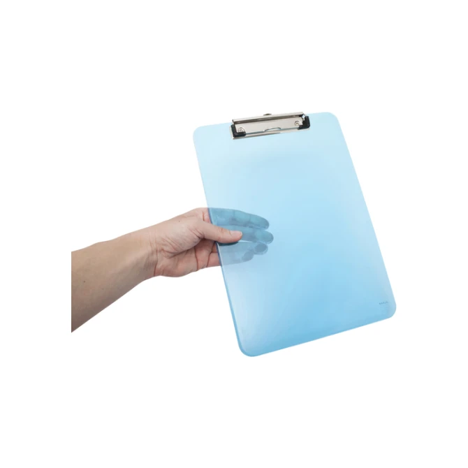 Klembord MAUL A4 staand transparant PS neon blauw