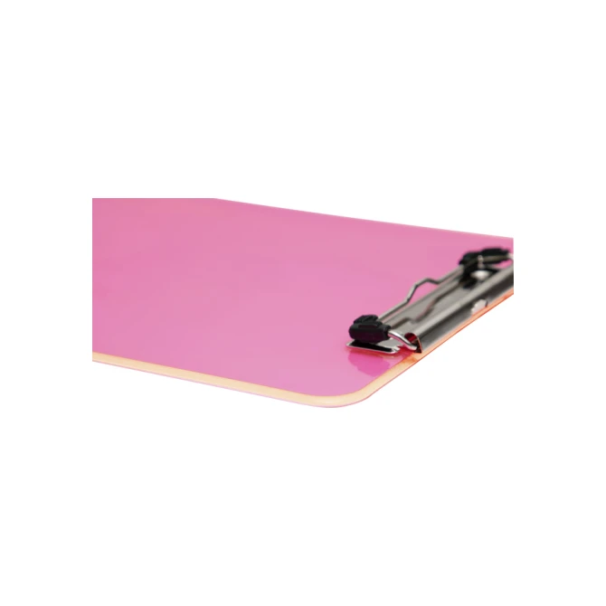 Klembord MAUL A4 staand transparant PS neon roze