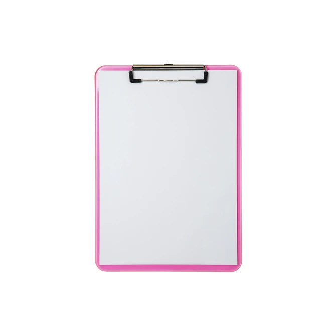 Klembord MAUL A4 staand transparant PS neon roze