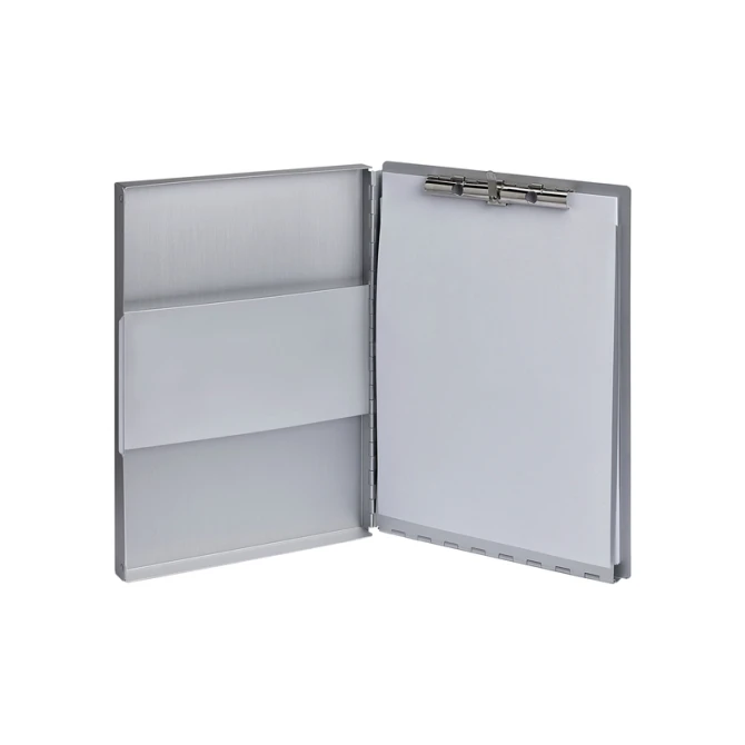 Klembordkoffer MAUL Assist A4 staand zijopening aluminium