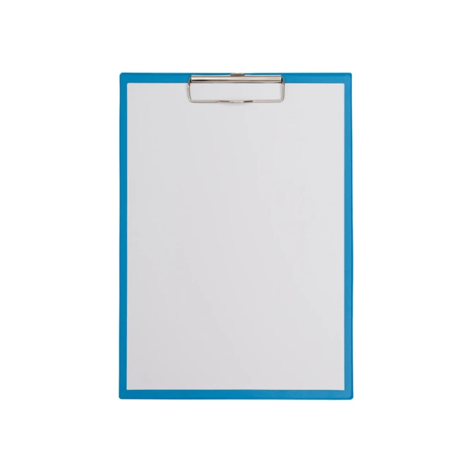 Klembordmap MAUL A4 staand met penlus PVC neon lichtblauw