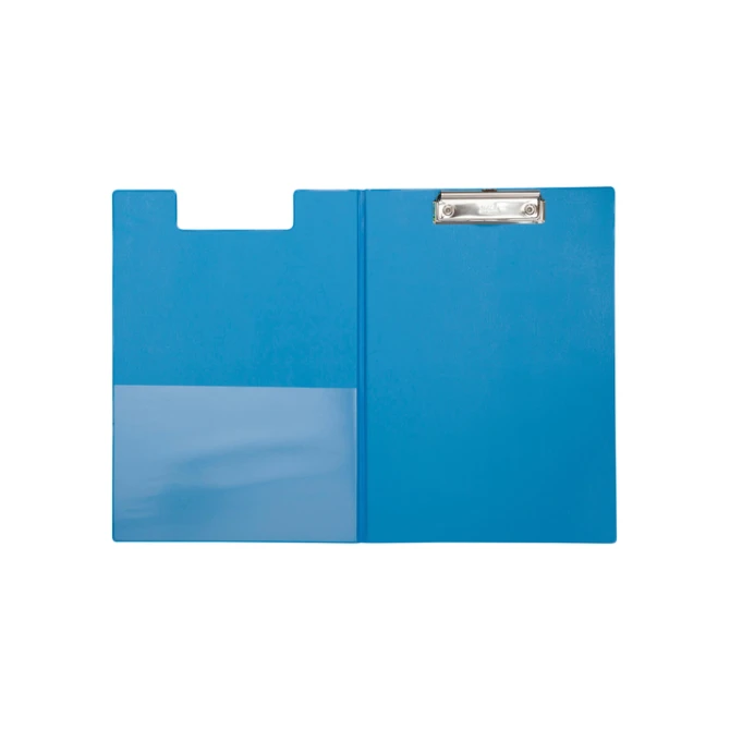 Klembordmap MAUL A4 staand met penlus PVC neon lichtblauw