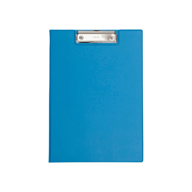 Klembordmap MAUL A4 staand met penlus PVC neon lichtblauw