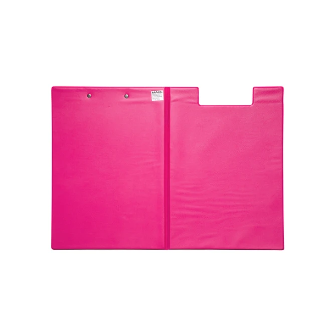 Klembordmap MAUL A4 staand met penlus PVC neon roze
