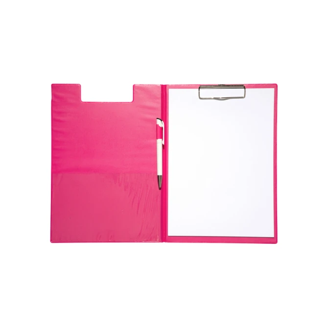 Klembordmap MAUL A4 staand met penlus PVC neon roze