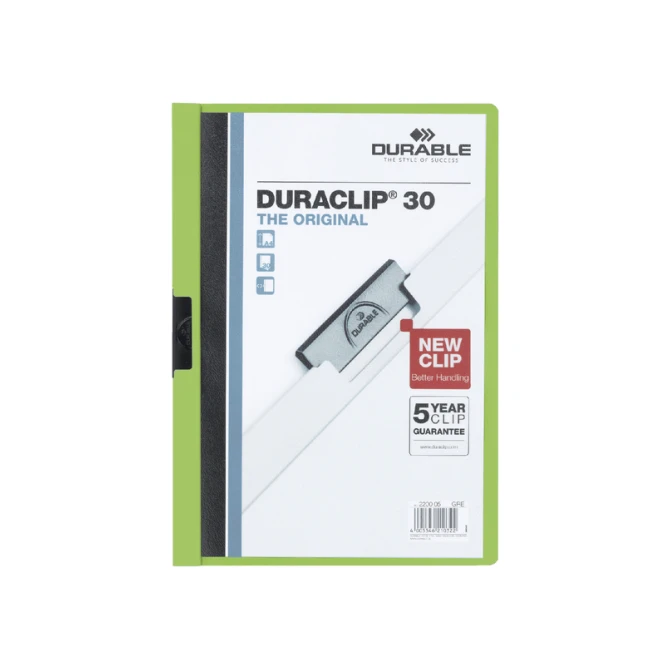 Klemmap Durable Duraclip A4 3mm 30 vellen groen