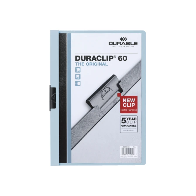 Klemmap Durable Duraclip A4 6mm 60 vellen blauw