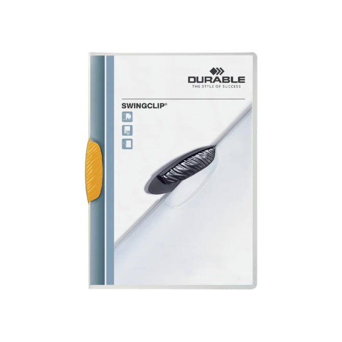 Klemmap Durable Swingclip 30 vellen geel
