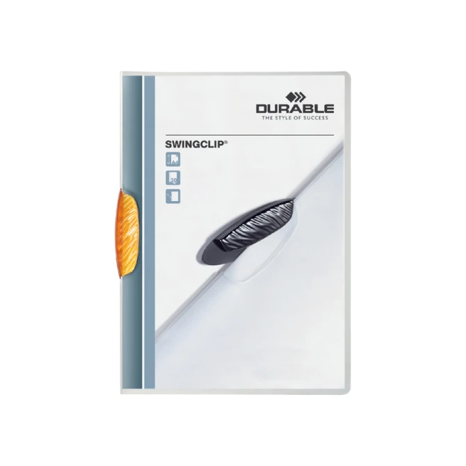 Klemmap Durable Swingclip 30 vellen oranje