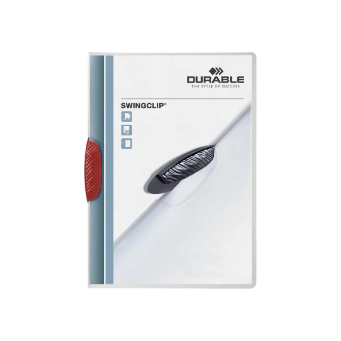 Klemmap Durable Swingclip 30 vellen rood