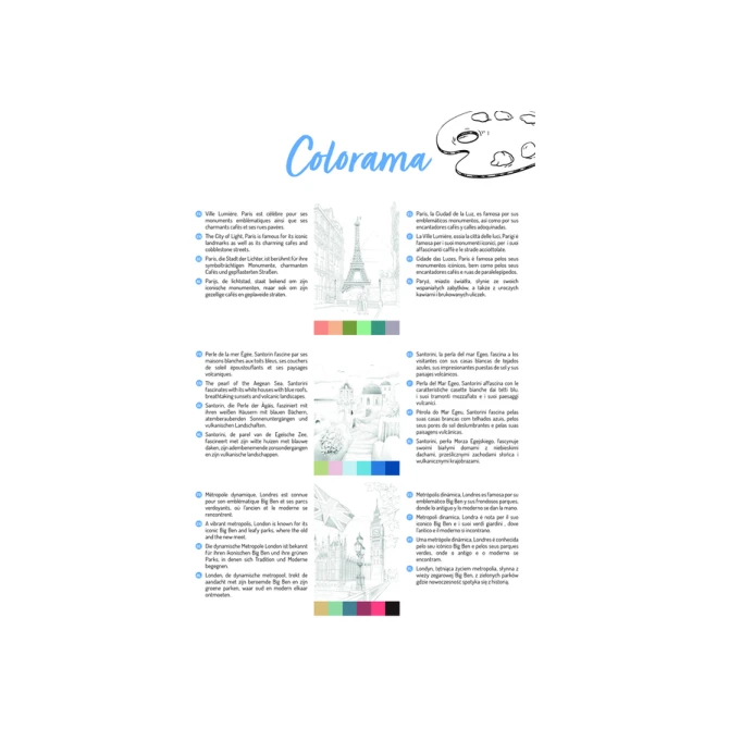 Kleurboek Clairefontaine Odelia A4 Steden