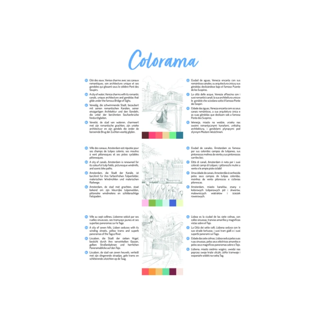 Kleurboek Clairefontaine Odelia A4 Steden