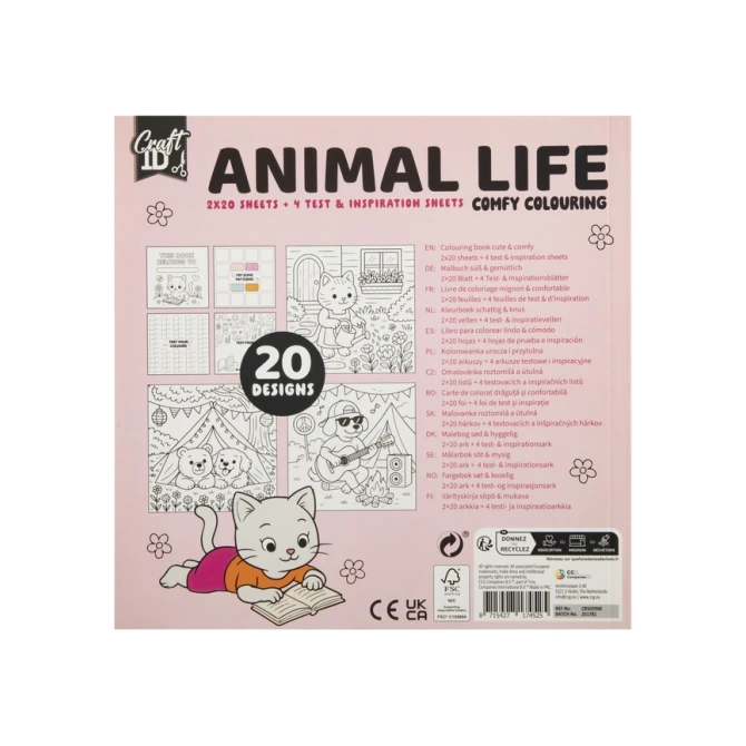 Kleurboek Craft ID Cute & Comfy 20c20cm 4 stuks assorti
