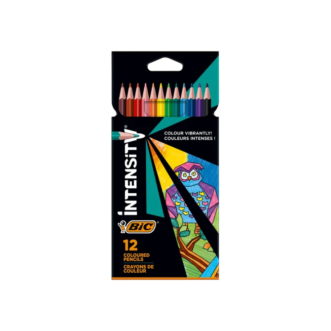 Kleurpotloden Bic Intensity assorti etui  à 12 stuks